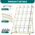 thumbnail image 3 of Flower Display Stand with 16 Buckets, Flower Cart Display Stand with Wheels, for Terrace Garden, Living Room, Florist Shop, 3 of 9