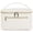 White, variant on Travel Makeup Bag, Portable Cosmetic Bags Make Up Organizer for Women with Handle, Men Toiletry bag for Brushes, PU Leather, for Gift, Green