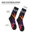 thumbnail image 3 of KLL Colorful Abstract Wave Motion Print Cool Socks Men's Women's Crew Socks Funny Crazy Novelty Stockings, 3 of 7