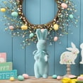 thumbnail image 6 of Easter Bunny, Easter Decorations, Easter Flocked Bunnies Figurine, Easter Spring Decoration Rabbit Set, Spring Tables Bunnies Decoration, Easter Decorating Bunnies for Home Office Party Supplies, 6 of 7