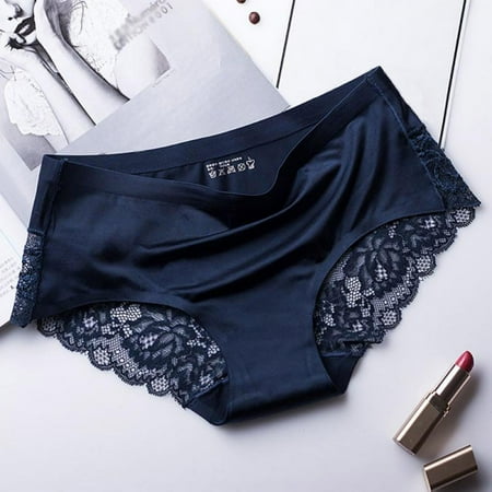 

Women Lace Sexy Panties Seamless Solid Underwear Low Waist Woman Briefs Female Slim Breathable Underpants