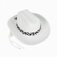 thumbnail image 4 of CAUYDY Kids Fall Fedora Cowboy Hat Youth Western Cowgirl Hat for Girls Baby Wide Brim Sun Hat Summer Beach Outdoor Hats Gift for Children Sizes 3-15 Years,White, 4 of 9