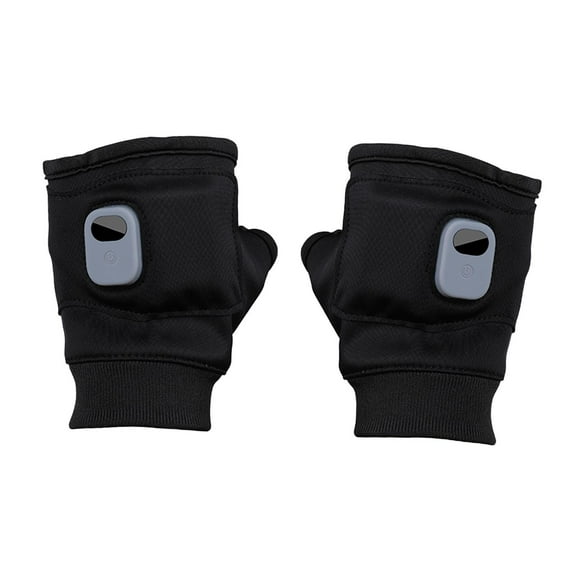 Milageto Heated Gloves Fingerless Rechargeable for Women Man Touchscreen Hand Warmers Black
