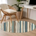 thumbnail image 4 of Boho Vertical Stripes 3FT Round Area Rugs for Living Room 111 Green Beige Simple Lines Ultra-Thin Non-Slip Round Rugs Machine Washable Low Pile Circle Carpet for Bedroom Kitchen Nursery, 4 of 9