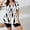 White, variant on Plus Size Swimsuit for Women Two Piece Modest Tankini Full Coverage Tummy Control V Neck Bathing Suits Swim Short Sleeve Top with Shorts Navy 3XL