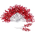thumbnail image 4 of Jierger Liquidation Lot de 10 Tiges de Baies Rouges Artificielles Pics de Baies Rouges de Noël Branches de Baies de Houx pour Décorations d'Arbre de Noël Bricolage des Fêtes Ornements de Noël Mariage Déco Maison, 4 of 9