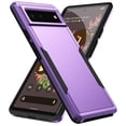 thumbnail image 1 of TopSave New Style Matt Polish PC+TPU 2 in 1 Slim Lightweight Shockproof, Rugged, Protective Armor Case For Google Pixel 6 Pro (6.71"), Purple, 1 of 1