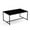 Coffee Table, variant on Hassch Black Glass Side Table with Metal Legs, Multi-Functional End Table for Living Room, Bedroom, Office, or Outdoor Use, Easy to Clean, 17.71"L x 17.71"W x 17.71"H