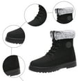 thumbnail image 5 of Dakaela Boots for Women 2025 Lace up Winter Snow Ankle Booties Fleece Lined Hiking Combat Work Boots, 5 of 7