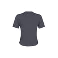 thumbnail image 3 of Boiiwant T-Shirt à Manches Courtes Col Rond Côtelé Ajusté Basique Uni pour Femmes, 3 of 7