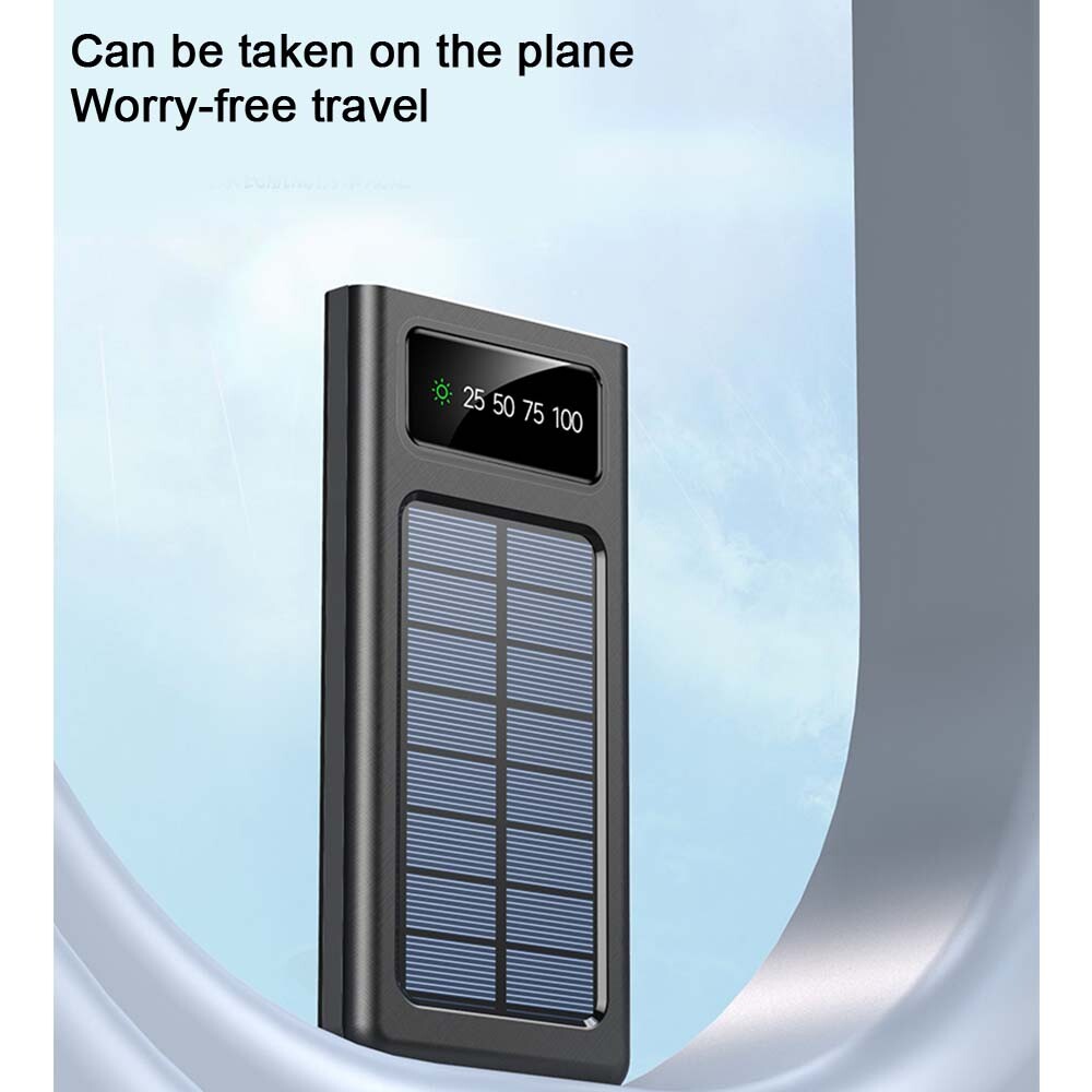 Waterproof Solar Power Bank 9000000mAh Portable External Battery Charger