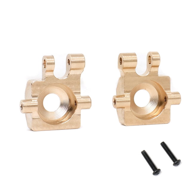 Riwcyla Brass Steering Blocks Knuckle, Golden Brass Steering Cup Replacement for 1/18 TRX4M Land Rover Defender Rampage Remote Control Car Upgrade Parts