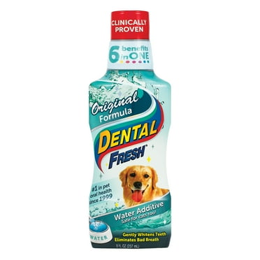 Dental Fresh Original Formula Water Additive for Dogs, 8 oz – Freshens Breath & Supports Oral Health