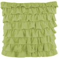 thumbnail image 1 of Amay 2-PC Ultra Soft Multi Ruffle Pillow sham 800 Thread Count Organic Cotton Sage Green Solid, Euro 22'' x 22'', 1 of 6