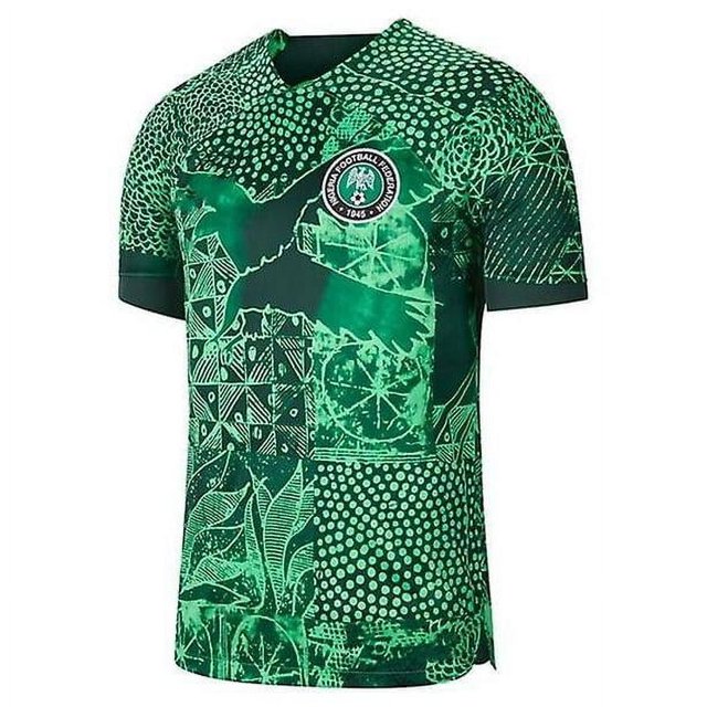 Camiseta de la Copa Mundial de la FIFA Qatar 2022 Camiseta de local del equipo de fútbol de Nigeria M