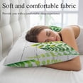 thumbnail image 5 of Spring Leaves Pillow Covers, Linen Long Throw Pillow Case, Pastoral Garden Botanical Gray Wooden Holiday Pillow Protector Decorative Cushion Cover for Living Room/Bedroom 24" x 36", 5 of 8