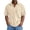 Beige, variant on WTOBBY Men's Casual Short-Sleeve Shirt with Collar and Buttons Solid Color, Lightweight, Breathable, and Versatile Stylish Top for Men, Perfect for Business, Casual,Beige L