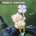 thumbnail image 3 of Cute Little Animals Windmill Car Decoration Equipped With Convenient Fixing Fixtures The Windmill Decoration Can Be Easily Installed On The Handle Or Back, 3 of 8