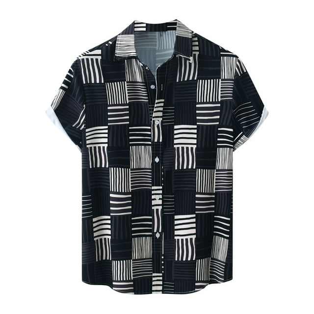 RKSTN Chemise Hawaïenne Décontractée pour Hommes Manches Courtes Séchage Rapide Col Rabattu Chemises de Plage