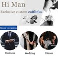 thumbnail image 5 of Stainless Steel Classic Cufflinks for Men Wedding Business, Men's Unique Business Wedding Gifts-Style 1-20*20*2mm, 5 of 5