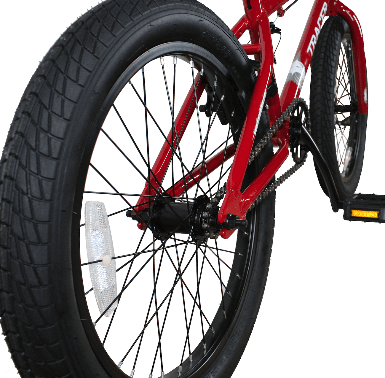 WonderWheels 20" BMX Steel Frame V-Brake One Piece Crank Alloy Rims 36H - Red