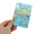 thumbnail image 3 of Unique Bargains 1 Pc Passport Holder Durable Map Design Document Holder for Travel Blue Yellow, 3 of 5