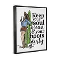 thumbnail image 3 of Cowgirl Soul Clean & Boots Dirty Phrase Novelty Graphic Art Jet Black Framed Art Print Wall Art, 3 of 6