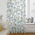 thumbnail image 5 of Blue Green Eucalyptus Sheer Curtains 54 Inches Long, Spring Botanical Leaves Weeping Light Filering Curtains, Breathable Simi Curtain Privacy Drapes for Kitchen Bathroom Small Window Treatment, 5 of 9