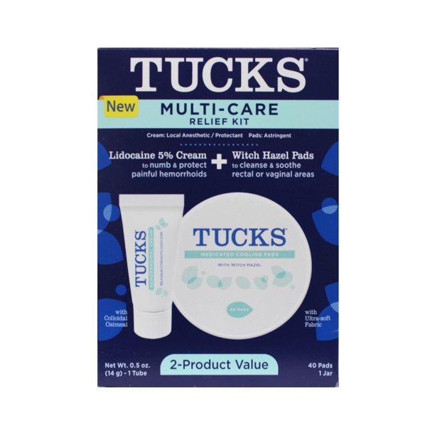 Blistex Tucks MultiCare Relief Kit Witch Hazel Pads, Cream & Witch