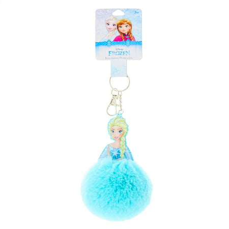 Faux Fur PomPom Ball doll kids girl toy keychain bag Disney Princess Frozen Elsa