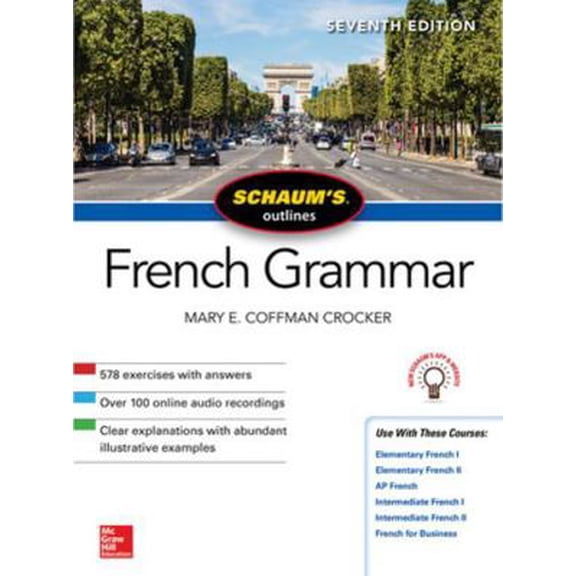 Pre-Owned Schaum's Outline of French Grammar, Seventh Edition (Paperback) 1260120953 9781260120950