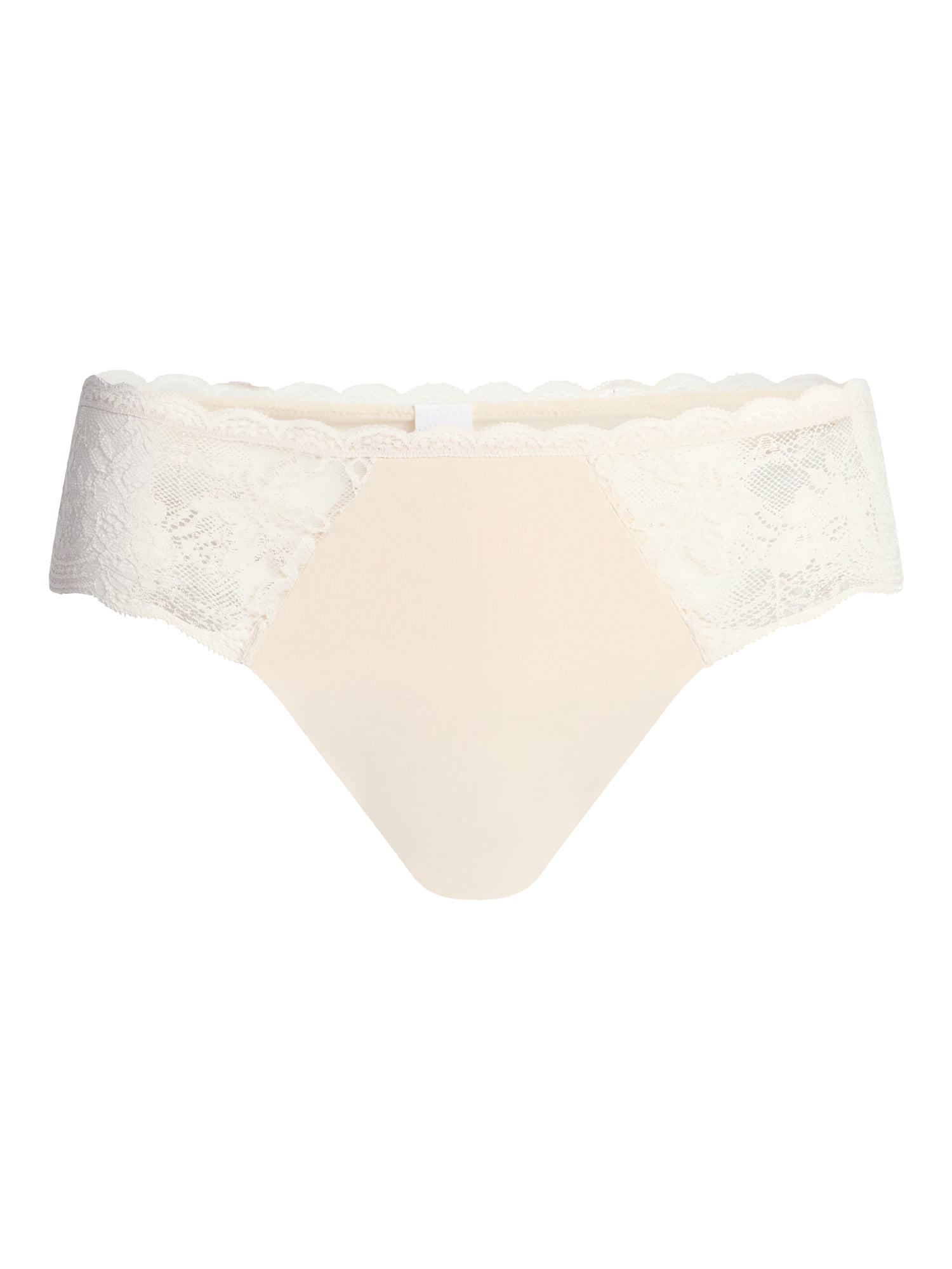Joyspun Women's Microfiber and Lace Hipster Panties, 3-pack, Sizes to 3XL