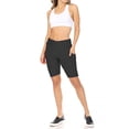 thumbnail image 5 of Women's High Waist Pockets Mesh Athletic Running Yoga Gym Biker Shorts, 5 of 6