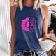 thumbnail image 2 of Moda casual mujer sin mangas impreso damas cuello redondo blusas tops camiseta Fridja gh4422, 2 of 5