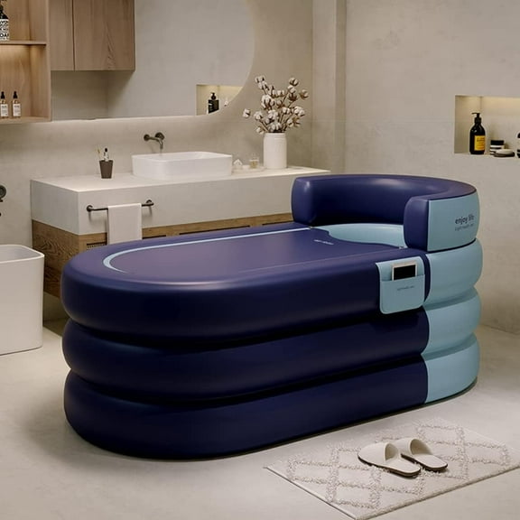Kaermu, Blue Rubber Portable Inflatable Bathtub