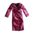 thumbnail image 3 of jiaping 1/12 Long Coat Fashion Notch Lapel Miniature Windproof Overcoat, Open Front Coat violet, 3 of 8