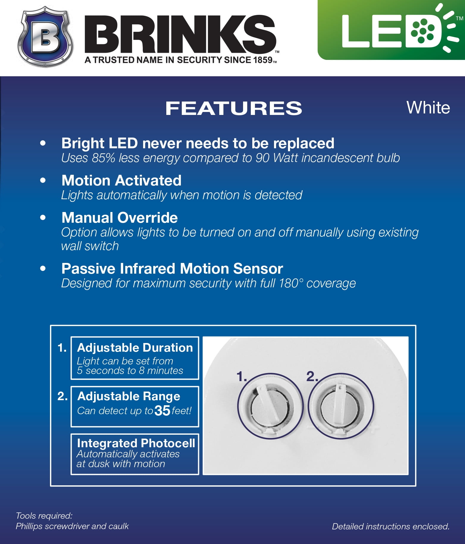 Brinks Integrated Led 180 Degree Motion Sensor Security Light Brinks Integrated Led 180 Degree Motion Sensor Security Light White Com