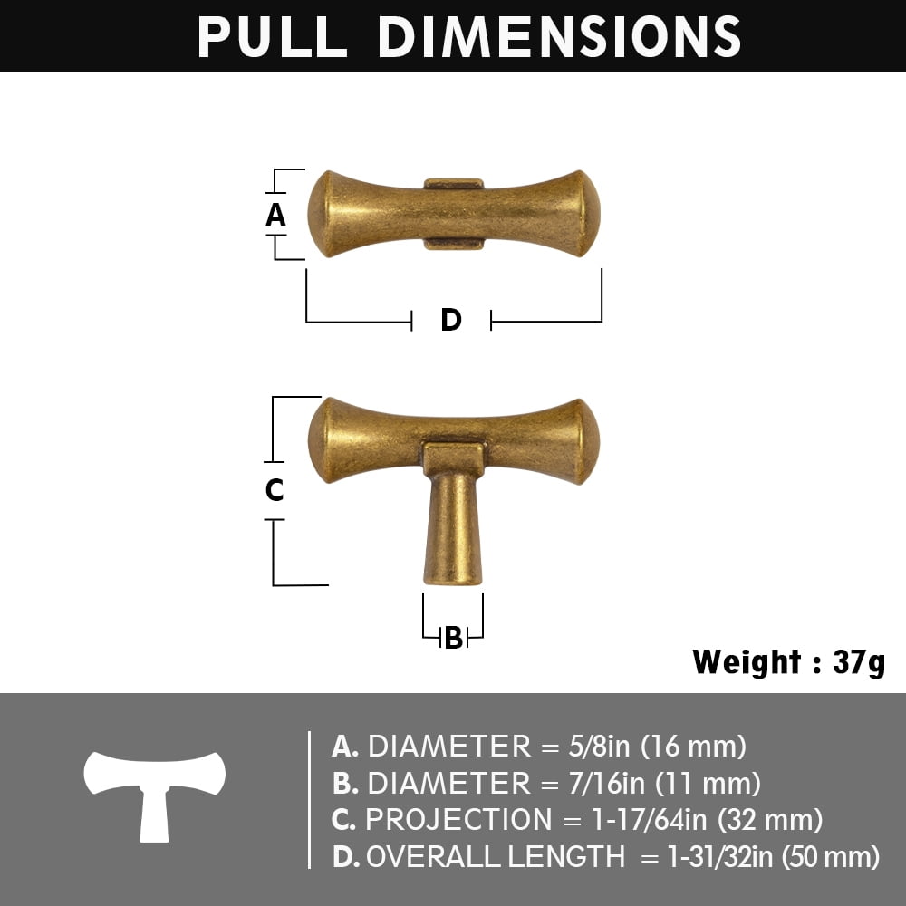 Goo-Ki 12 Pack Antique Brass Cabinet Drawer Knobs, Zinc Alloy Cabinet Handles Hardware for Dresser,Wardrobe, Cupboard