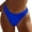 AB548 Blue, variant on Swimwear For Women Sexy Solid Color Elastic Low Waist Bikini Thong Bottoms Female Comfortable Summer Beach Vacation Beachwear Blue Size L
