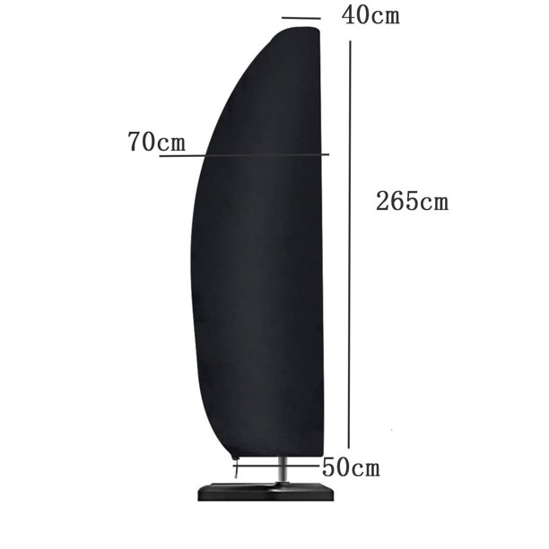 Funda para paraguas que se adapta a paraguas de exterior – Funda impermeable en voladizo para paraguas con cremallera resistente – Sombrilla duradera estilo plátano colgante