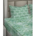 thumbnail image 2 of Ambesonne Green Fitted & Top Sheet Set with Shams, Floral Pattern with Beryl, Green, 2 of 4