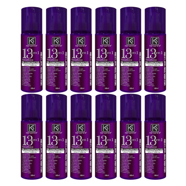 Caja KeraShine Tratamiento Capilar 13 Re-Constructor 180 ml- 12 Pz Kerashine crema