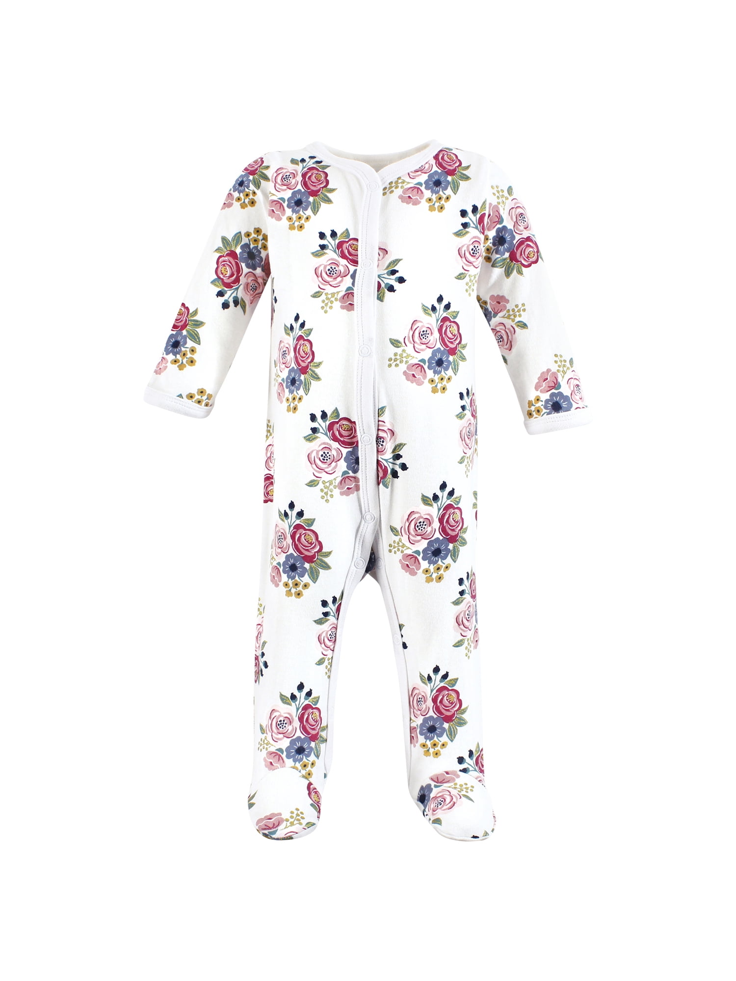 Hudson Baby Long Sleeve Sleep and Play, 3-Pack, Newborn-9 Months