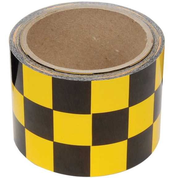 INCOM Checkerboard Hazard Tape - Yellow/Black 3""W x 54'L 1 Roll