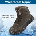 thumbnail image 4 of Ecetana Men's Winter Snow Boots Warm Faux Fur Lined Non Slip Outdoor Shoes for Hiking Walking, 4 of 7