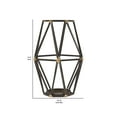 thumbnail image 5 of Benjara BM207262 Metal Candle Holder with Open Geometric Design, Black, 5 of 5
