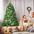 thumbnail image 4 of Costway 7 ft Hinged Artificial Christmas Tree Holiday Decoration w/ Foldable Metal Stand, 4 of 10