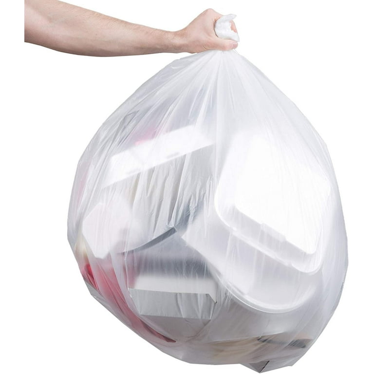 Dropship Pack Of 25 Clear Trash Bags 38 X 58 Thickness 19 Micron High  Density Polyethylene Garbage Can Liners 38x58 Tear Resistant 55-60 Gallon  Trash Liners For Offices Schools Kitchen; Wholesale Price