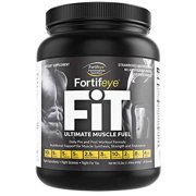 Fortifeye Vitamins FiT Pre or Post Workout, Easy Mix Powder, No Artificial Flavor or Sweetener, L Glutamine, Creatine, BCAAs, 23.2 oz, Straw-Wtrmelon