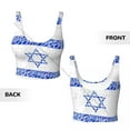 thumbnail image 5 of Women Sexy Sports Vest Israel Flag Female Streetwear Sport Lingerie Tee Crop Top, 5 of 6